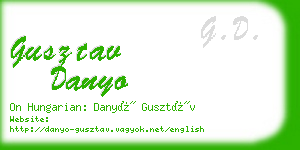 gusztav danyo business card